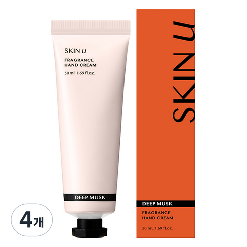 스킨유 딥머스크 퍼퓸 고보습 핸드크림 머스크, 50g, 4개