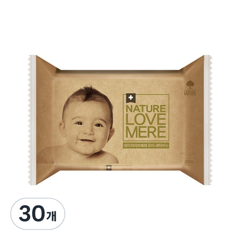 네이쳐러브메레 오리지널 유아 세탁비누 200g, 30개