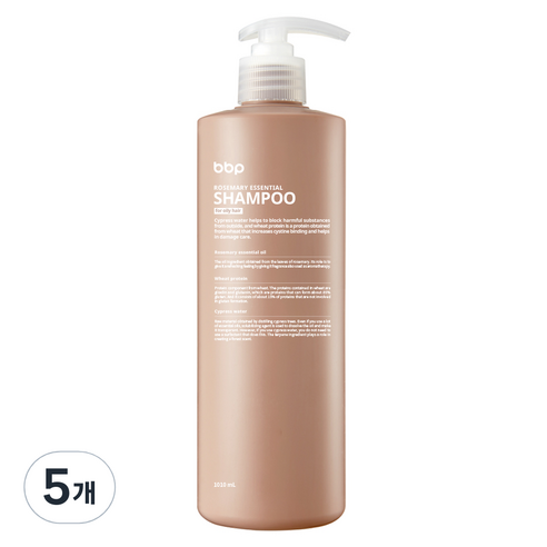 바디버든프로젝트 지성 샴푸 로즈마리향, 1010ml, 5개