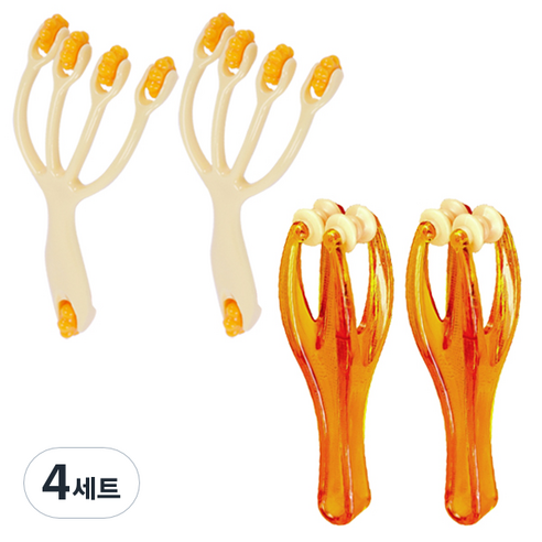ABM 손가락 마사지기 2p + 바디 마사지 롤러 2p, 4세트