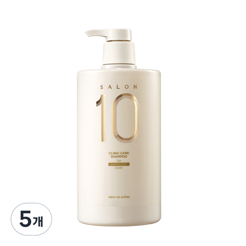 미쟝센 살롱 10 단백질 샴푸 손상모발용, 990ml, 5개