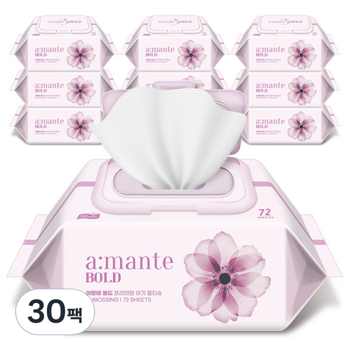 amante 유아용 볼드 물티슈 캡형, 75g, 72매, 30세트