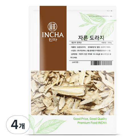 인차 자른 도라지, 300g, 4개