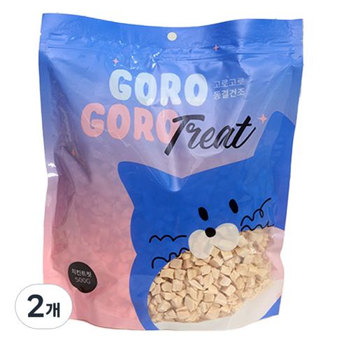 gorogoro 반려동물 치킨텐더 간식, 치킨, 500g, 2개