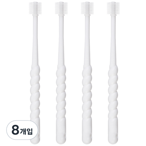 예꼬맘 360도 베이비용 칫솔 1단계, 화이트, 1개입, 8개