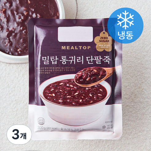 밀탑 통귀리 단팥죽 (냉동), 300g, 3개