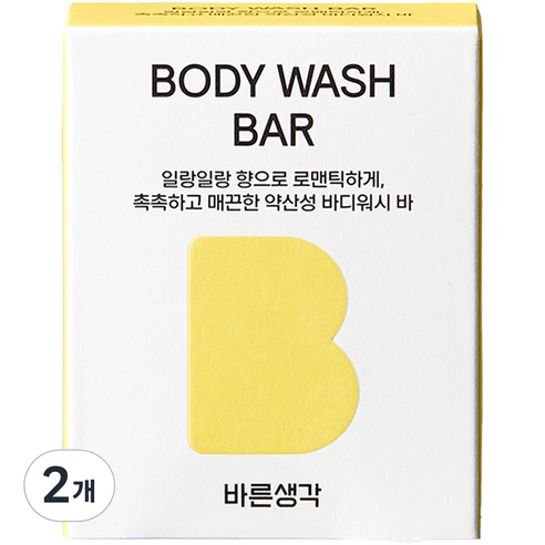 바른생각 약산성 올인원 바디워시 바, 100g, 2개