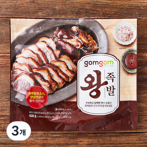 곰곰 왕족발, 600g, 3개