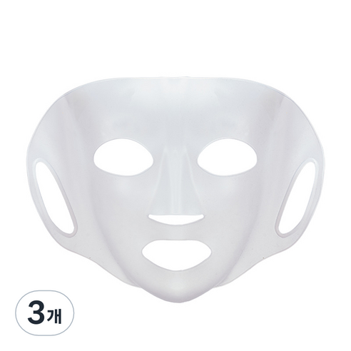 미니맥시 3D 실리콘 다회용 마스크팩, 화이트, 3개