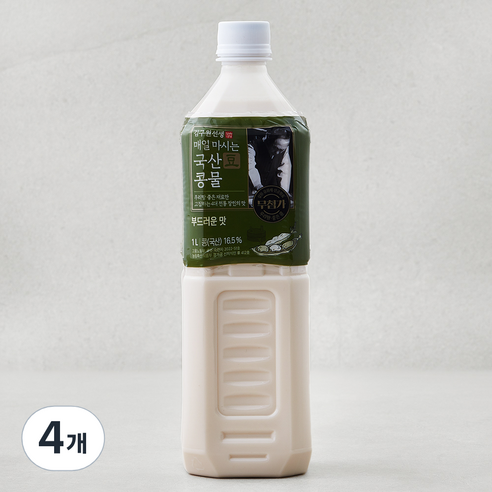 김구원선생 매일 마시는 국산 콩물, 1L, 4개