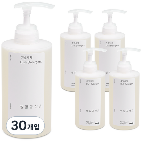 생활공작소 주방세제 자몽, 500ml, 30개입