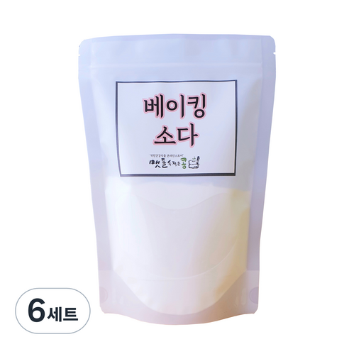 식용 베이킹소다 2kg + 계량 스푼, 6세트