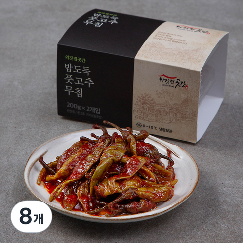 외갓집곳간 밥도둑 고추무침, 200g, 8개