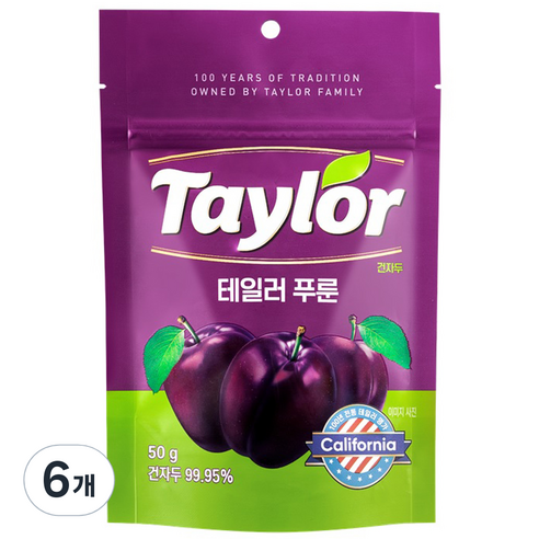테일러 리치 푸룬 건자두, 100g, 3개