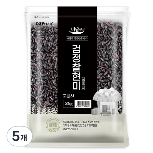 더담은 국산 찰흑미, 2kg, 5개