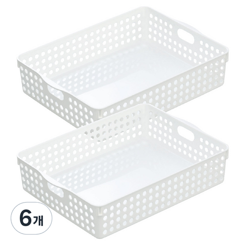 이노마타 4573 스톡바스켓 B5, 화이트, 6개