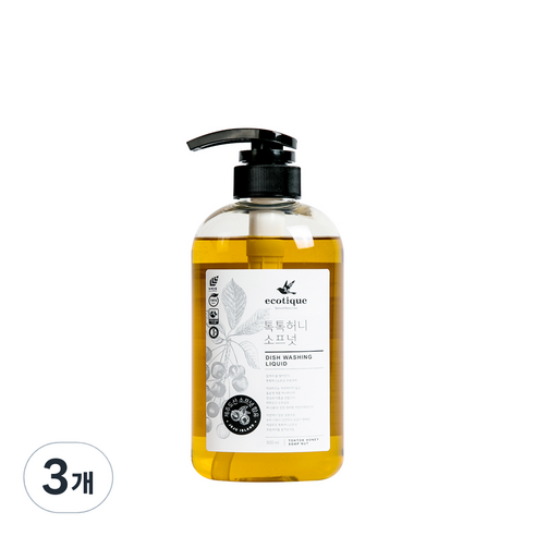 에코띠끄 톡톡허니 소프넛 주방세제, 500ml, 3개