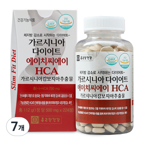 종근당건강 가르시니아 다이어트 HCA, 224정, 7개