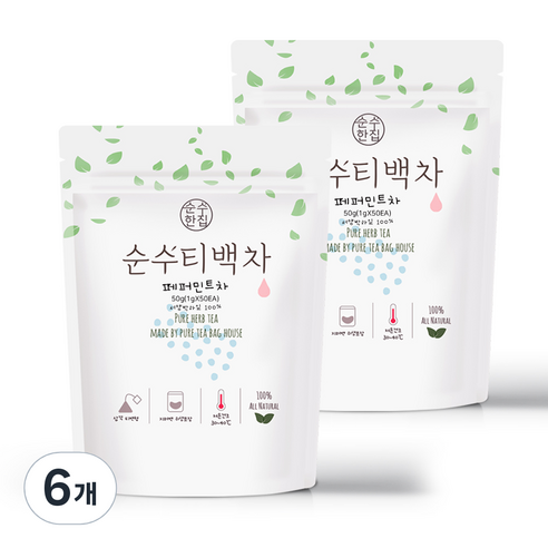 순수한집 페퍼민트 50p, 1g, 50개입, 6개
