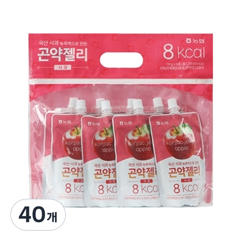 농협 곤약젤리 사과, 150g, 40개
