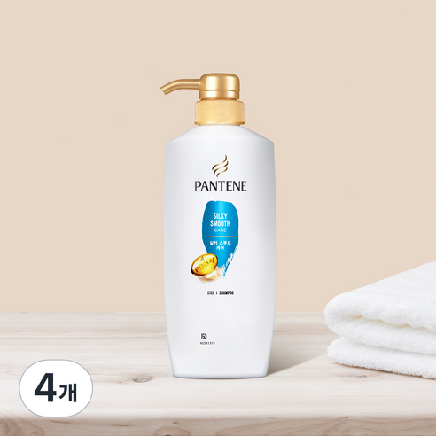 팬틴 실키 스무드 케어 샴푸, 4개, 500ml