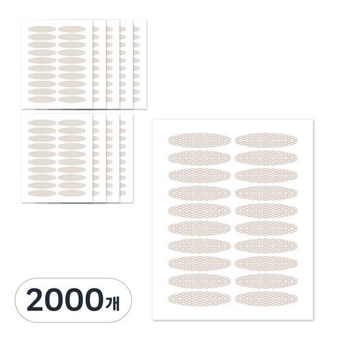 더분 대용량 마이스킨 쌍꺼풀 테이프 레이스, R타입, 2000개