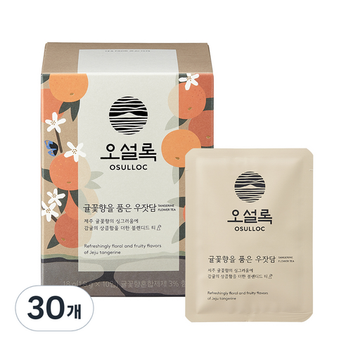 오설록 귤꽃향을 품은 우잣담 과실차, 1.8g, 10개입, 3개
