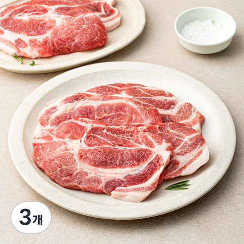 한돈 목심 구이용 (냉장), 1kg, 3개