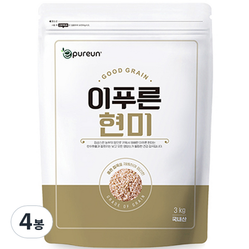 이푸른 현미, 3kg, 4봉
