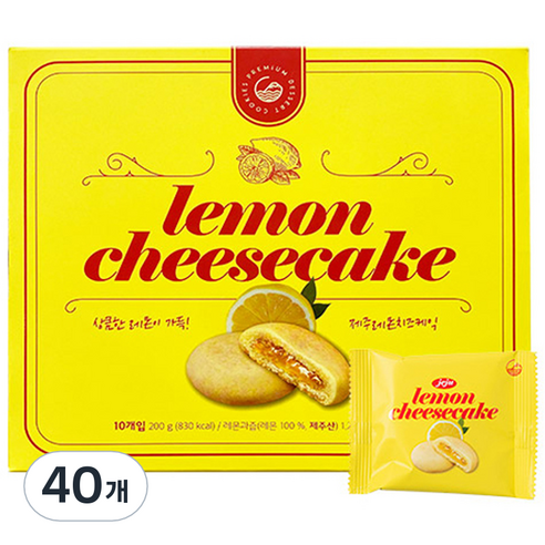 청우식품 제주 레몬 치즈 케익, 200g, 4개