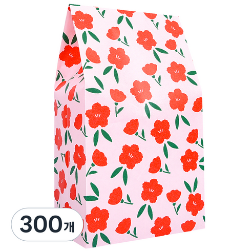 좋은기븐 꽃의 정원 종이봉투 중, 핑크, 300개
