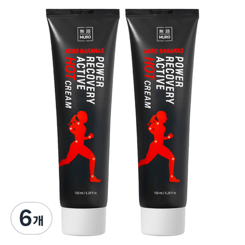 무로 바라나스 파워 리커버리 액티브 핫크림, 6개, 150ml