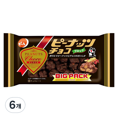 덴로쿠 피넛 초코, 166g, 6개