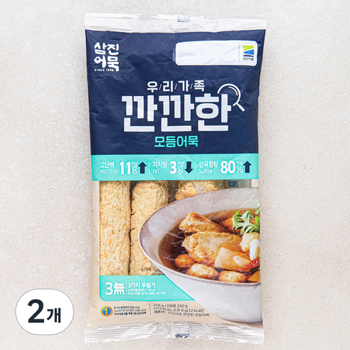 삼진어묵 우리가족 깐깐한 모듬어묵 + 스프, 258g, 2개