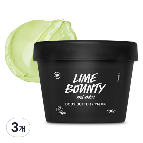 러쉬 라임 바운티 보디 버터, 100g, 3개