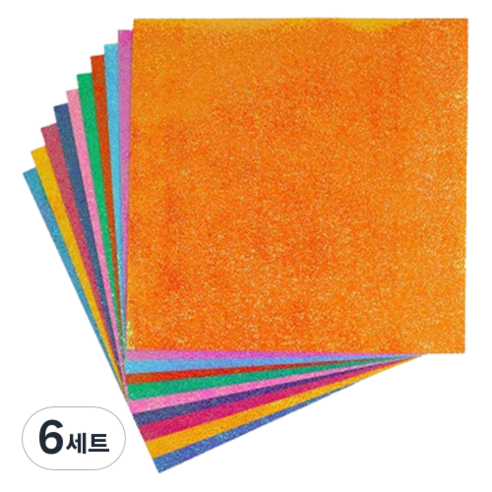 미소로운 이벤트 펄 종이접기 컬러 믹스 10 x 10 cm 50p 세트, 6세트, 10색