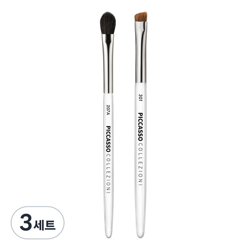 피카소꼴레지오니 필수 아이메이크업 브러쉬 207A + 301 세트, 3세트