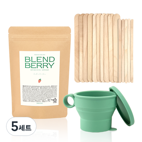 블렌드베리 화이트바닐라 셀프 왁싱 키트 모든부위용 150g, 5개