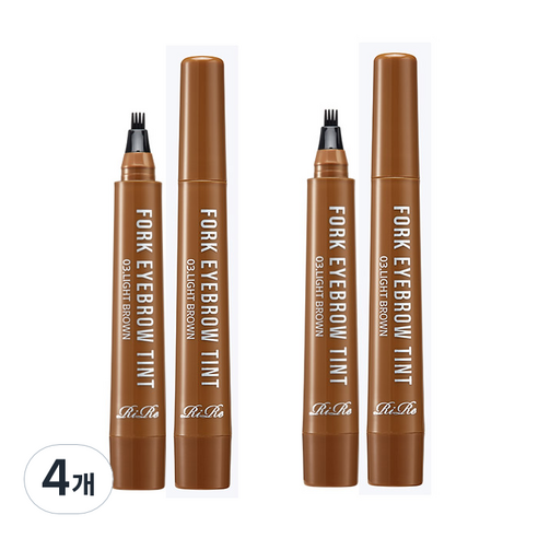리르 포크 아이브로우 틴트 2g, 3호 라이트 브라운, 4개