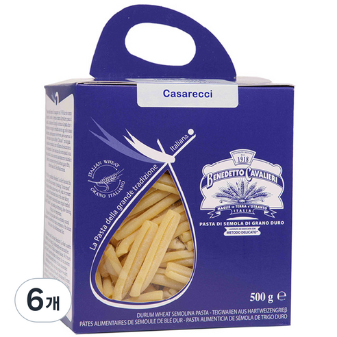 베네데토 까발리에리 파스타 카사레치, 500g, 6개
