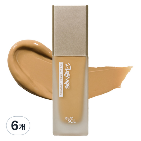 터치인솔 프리티필터 퍼펙트 피니시 파운데이션 35g, 3호 미디엄 텐, 6개