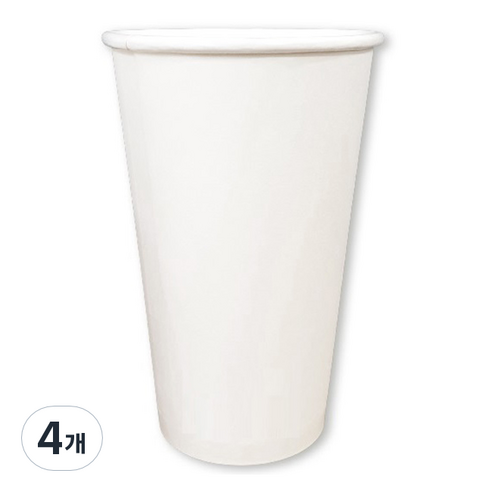 생활을그리다 종이컵 무인쇄 470ml, 50개입, 4개