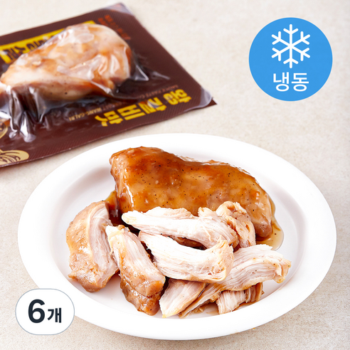 한끼통살 왕갈비맛 닭가슴살 (냉동), 100g, 6개