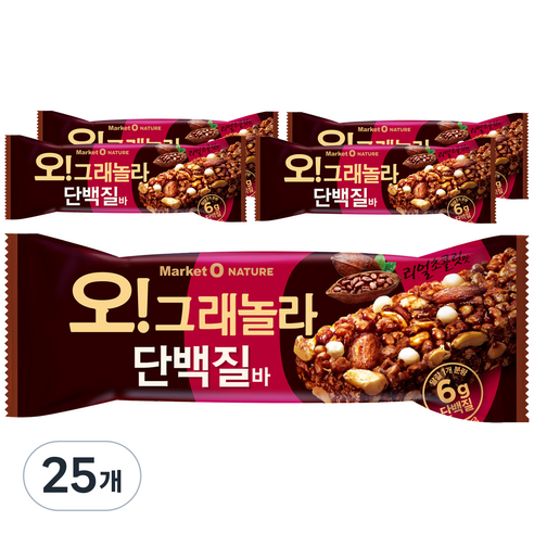 마켓오 오 그래놀라 단백질바, 40g, 25개