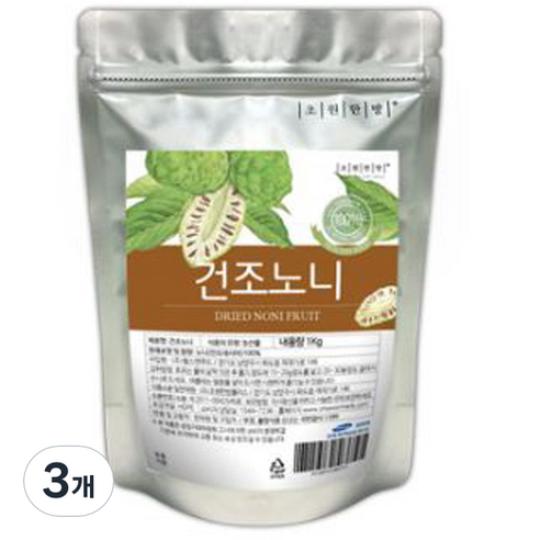 초원한방플러스 건조노니, 1kg, 3개