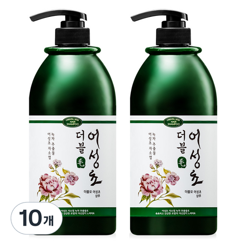 더블모 어성초 샴푸 플로럴향, 1000ml, 10개