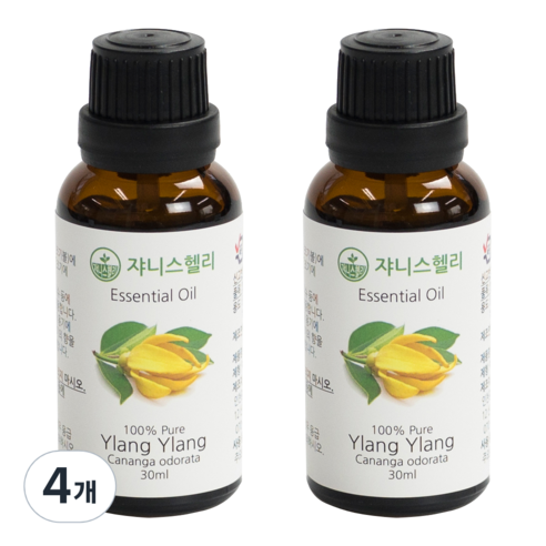 쟈니스헬리 아로마 에센셜 일랑일랑 오일, 30ml, 4개