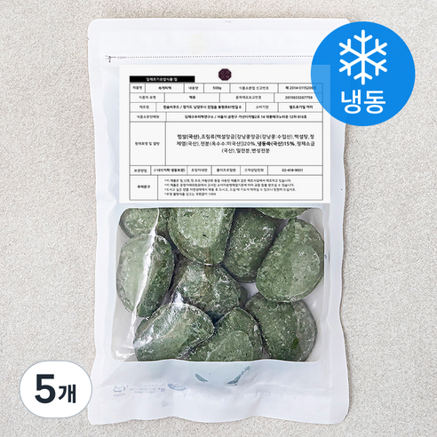 김재규우리떡연구소 굳지않는 쑥개피떡 (냉동), 500g, 5개