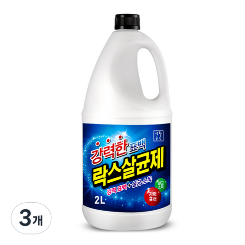 생활공식 강력한 표백 락스살균제, 2L, 3개