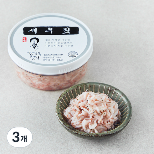 동광 김정숙 젓갈 새우젓, 120g, 3개